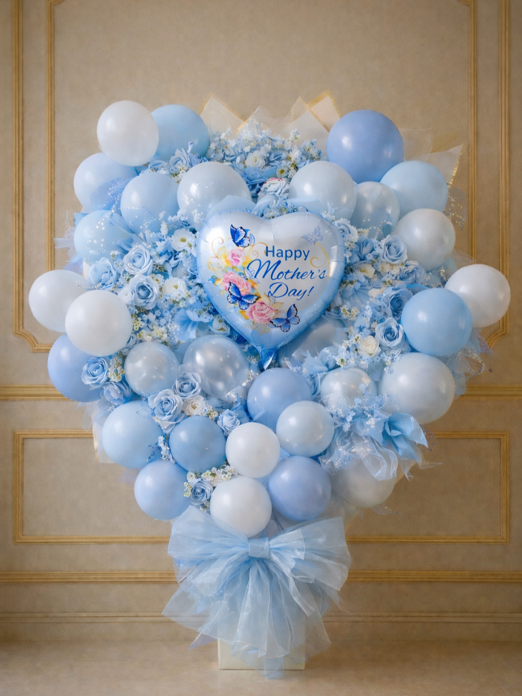 Mother’s Day Blue Elegance Balloon Arrangement