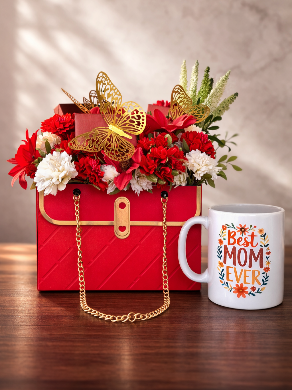 Luxury Mom Floral Handbag Gift Set