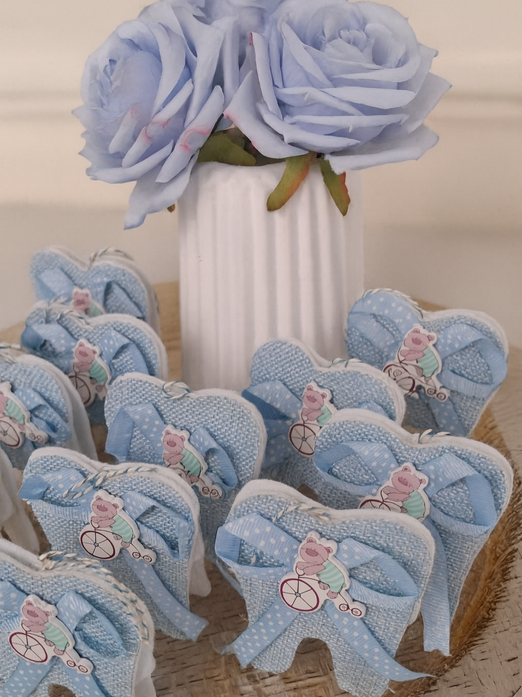 Adorable Blue Tooth-Shaped Baby Boy Favor Tray