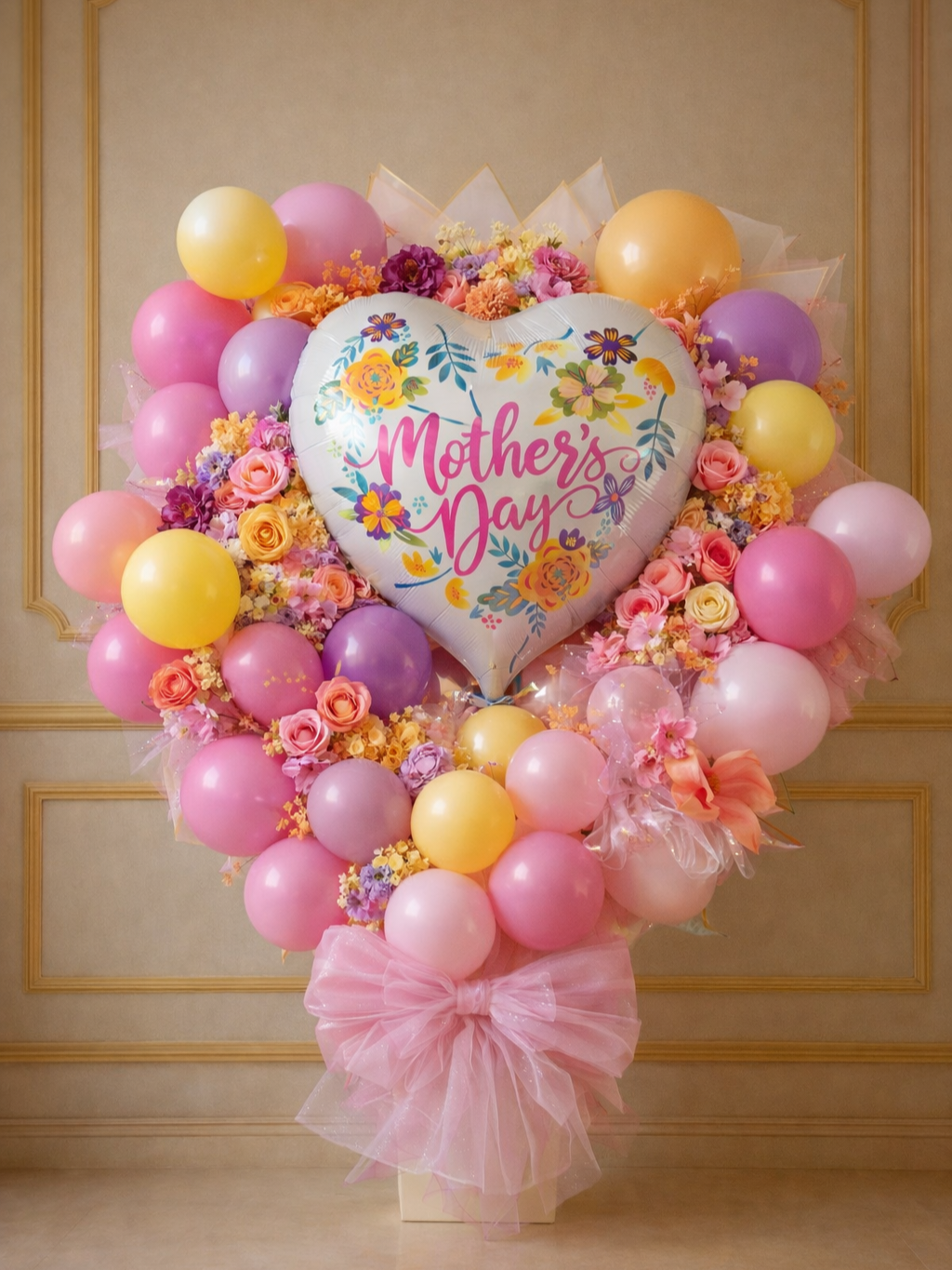 Mother’s Day Pastel Bloom Balloon Arrangement